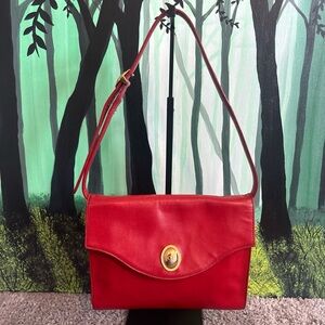 VINTAGE 1980s Christian DIOR red bag